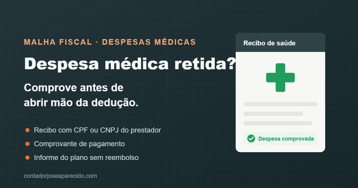 Malha fina por despesas médicas no Imposto de Renda: como comprovar à Receita Federal