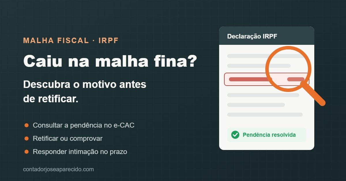 Malha fina do Imposto de Renda e regularização junto à Receita Federal